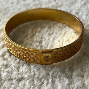 Coach gold tone bangle bracelet